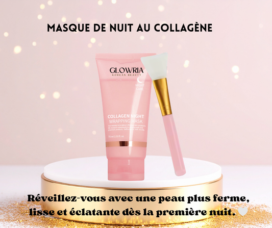 ✨ Masque de Nuit au Collagène – Effet Scellant