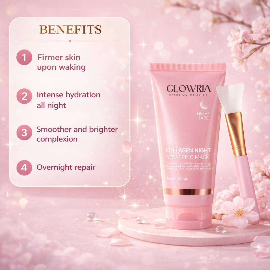 ✨ Collagen Night Mask with Brush – Wrapping Effect