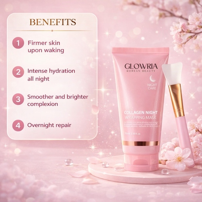 ✨ Collagen Night Mask with Brush – Wrapping Effect