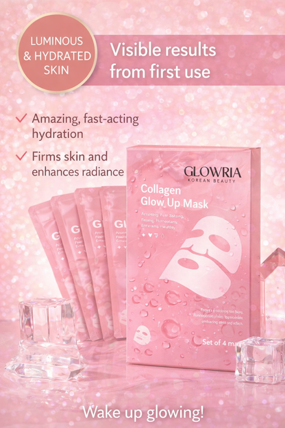 ✨ 4-Pack Glow Up Collagen Masks